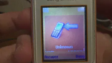 Sony Ericsson W200i incoming call