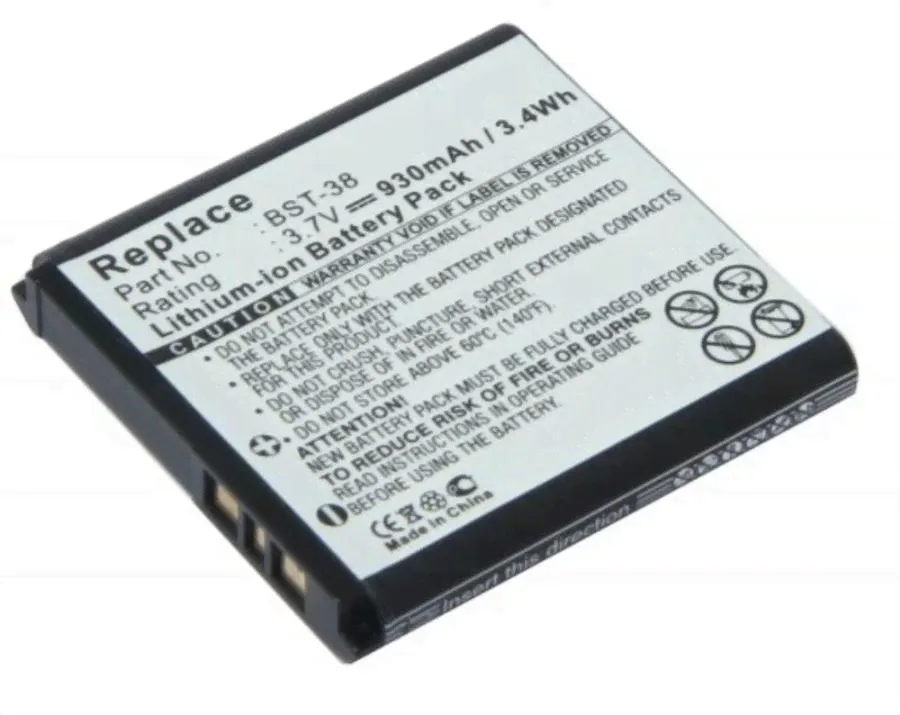 АКБ BST-38 для Sony Ericsson S500/T650/K850/W580/W980/W995/K770/Z770/C510/C902/Z780-0