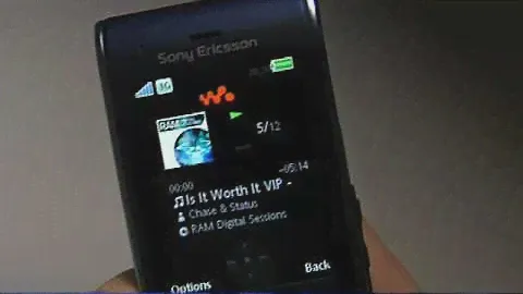 Sony Ericsson W595 shake control